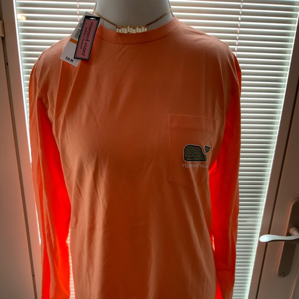 Vineyard Vines L/S Pumpkin Whale Shirt S - NWT